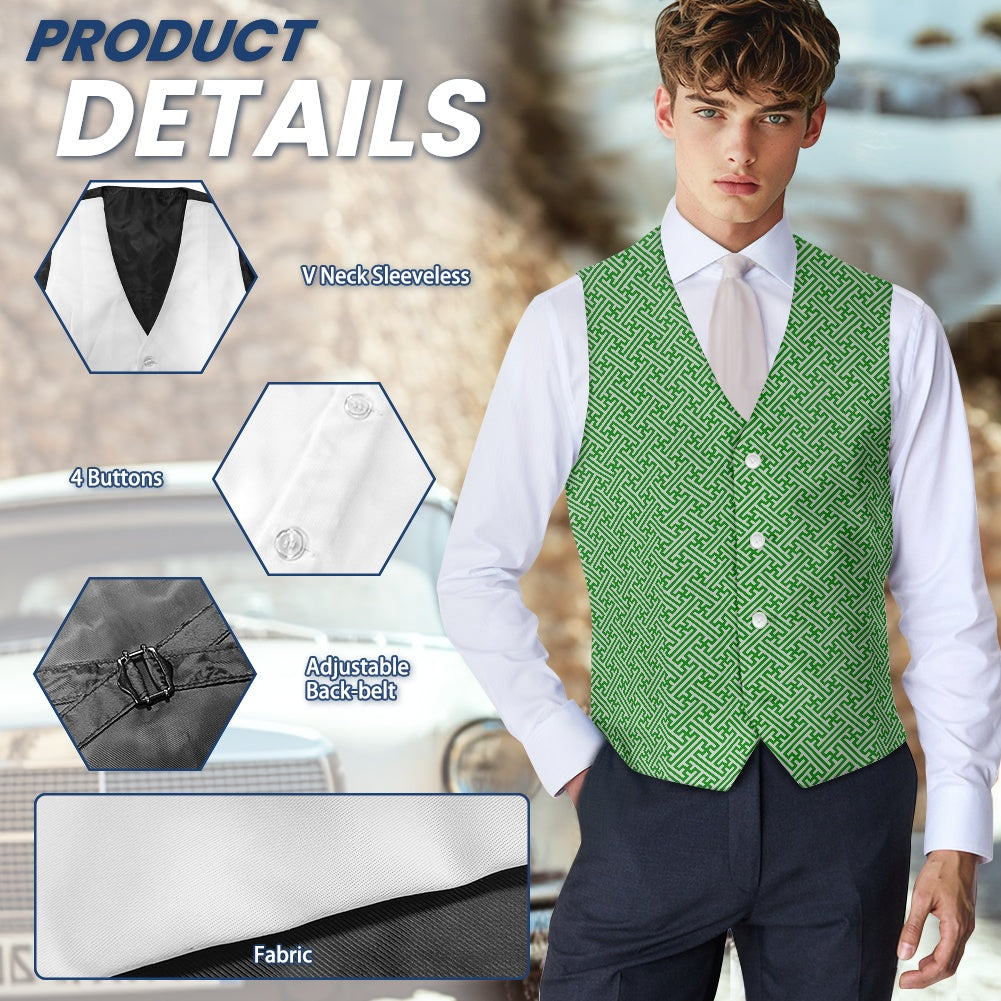 Wagara - Sayagata Green Suit vest jacket