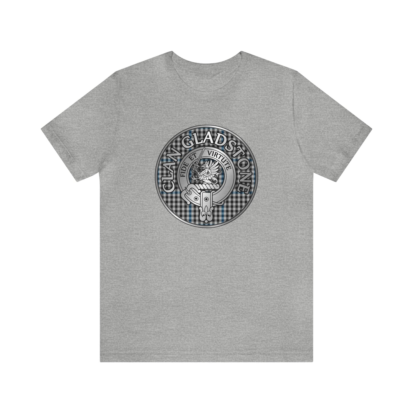 Clan Gladstone Crest & Tartan | Unisex T-Shirt