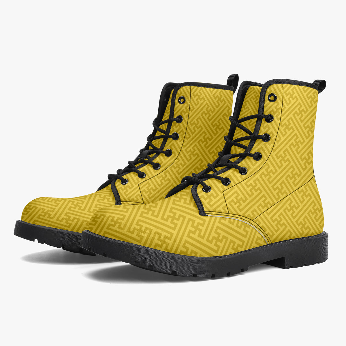 Japanese Wagara - Sayagata Gold - PU Leather Boots