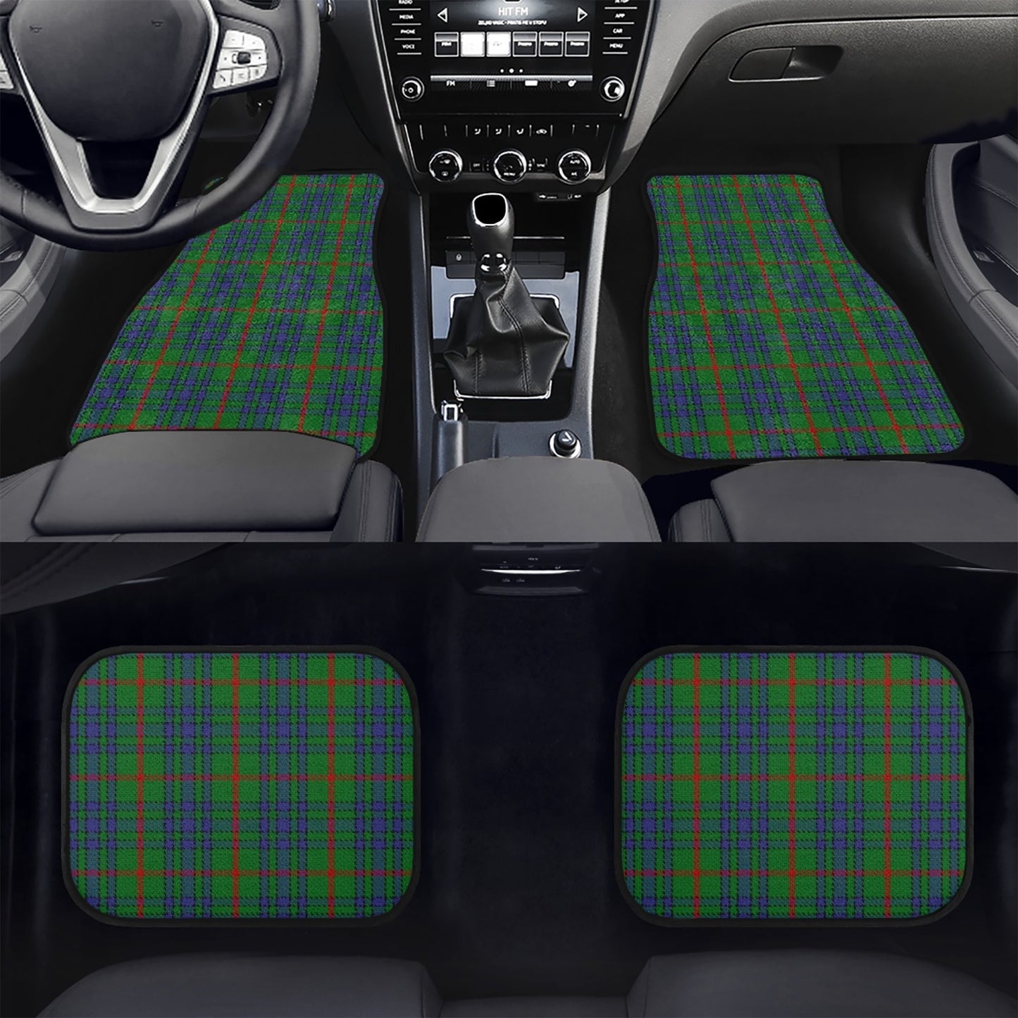 Clan Aiton Tartan Car Floor Mats - 4Pcs