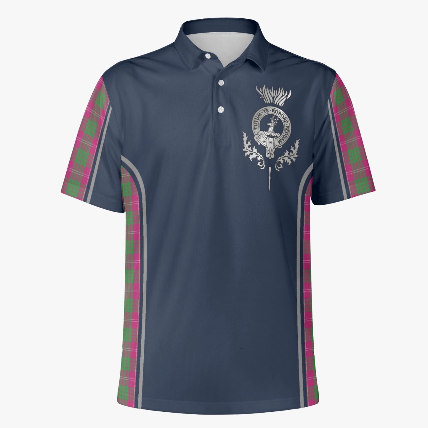 Clan Crawford Crest & Tartan Polo Shirt