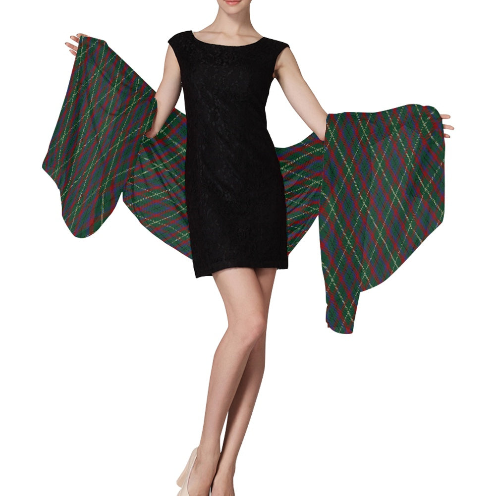 Irish County Mayo Tartan Bias Chiffon Scarf