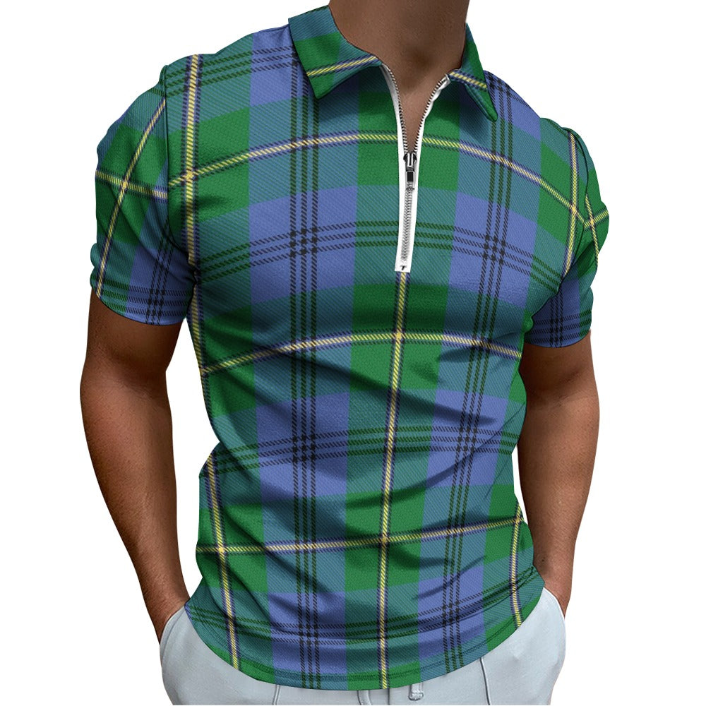 Clan Johnstone Tartan Short sleeve polo shirt