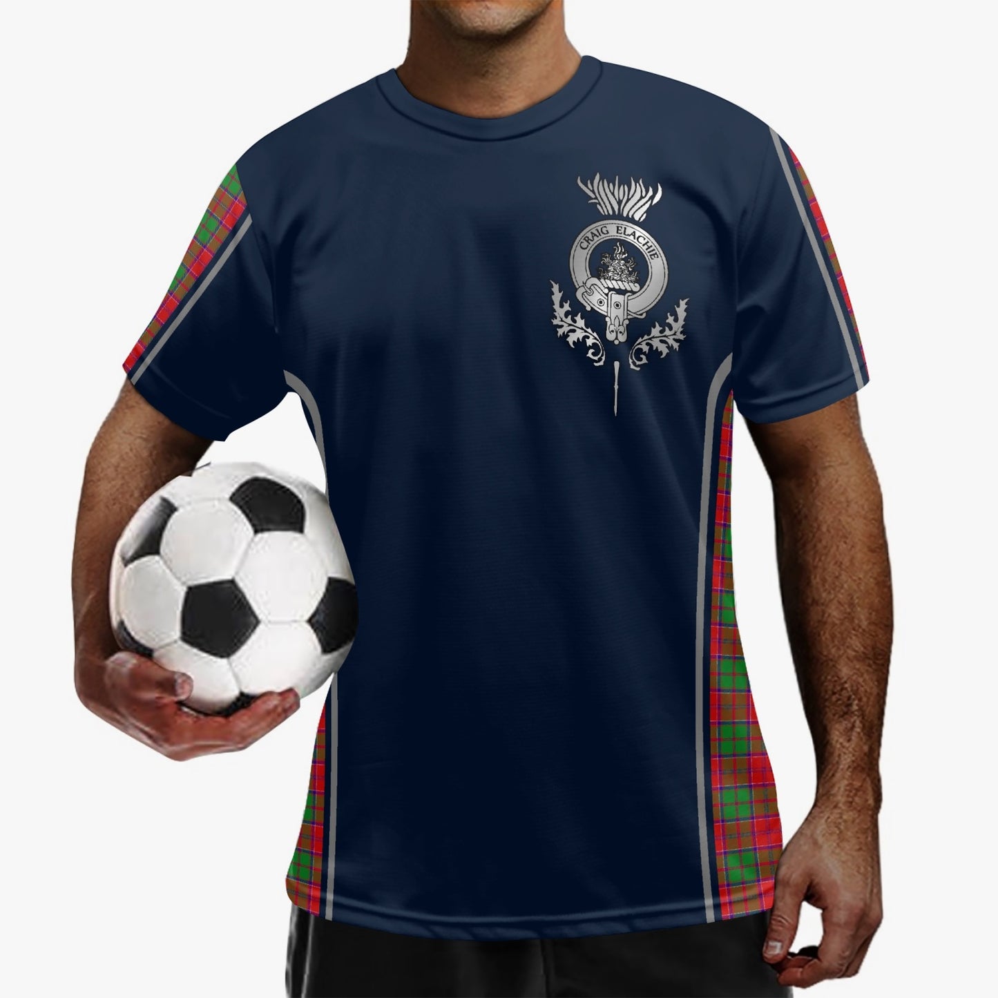 Clan Grant Crest & Tartan Soccer Jersey