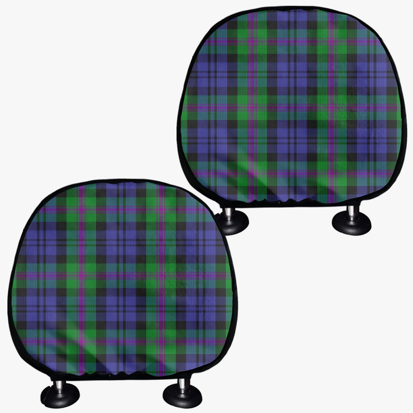 Clan Baird Tartan Car Headrest Covers - 2Pcs