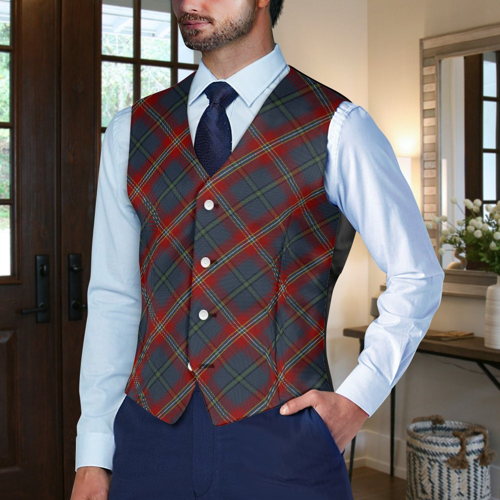 Breizh | Breton | Bretagne Naoned Tartan Bias Suit vest jacket