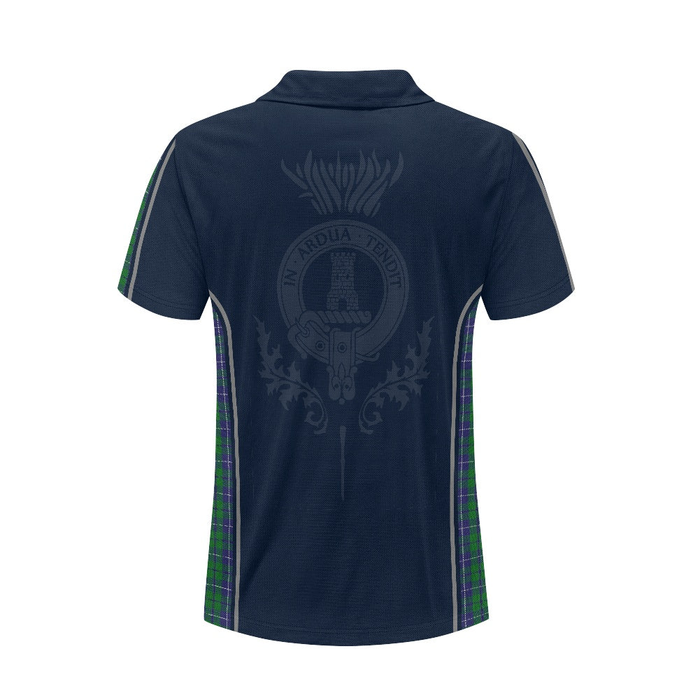 Clan Malcolm Crest & Douglas Tartan Polo