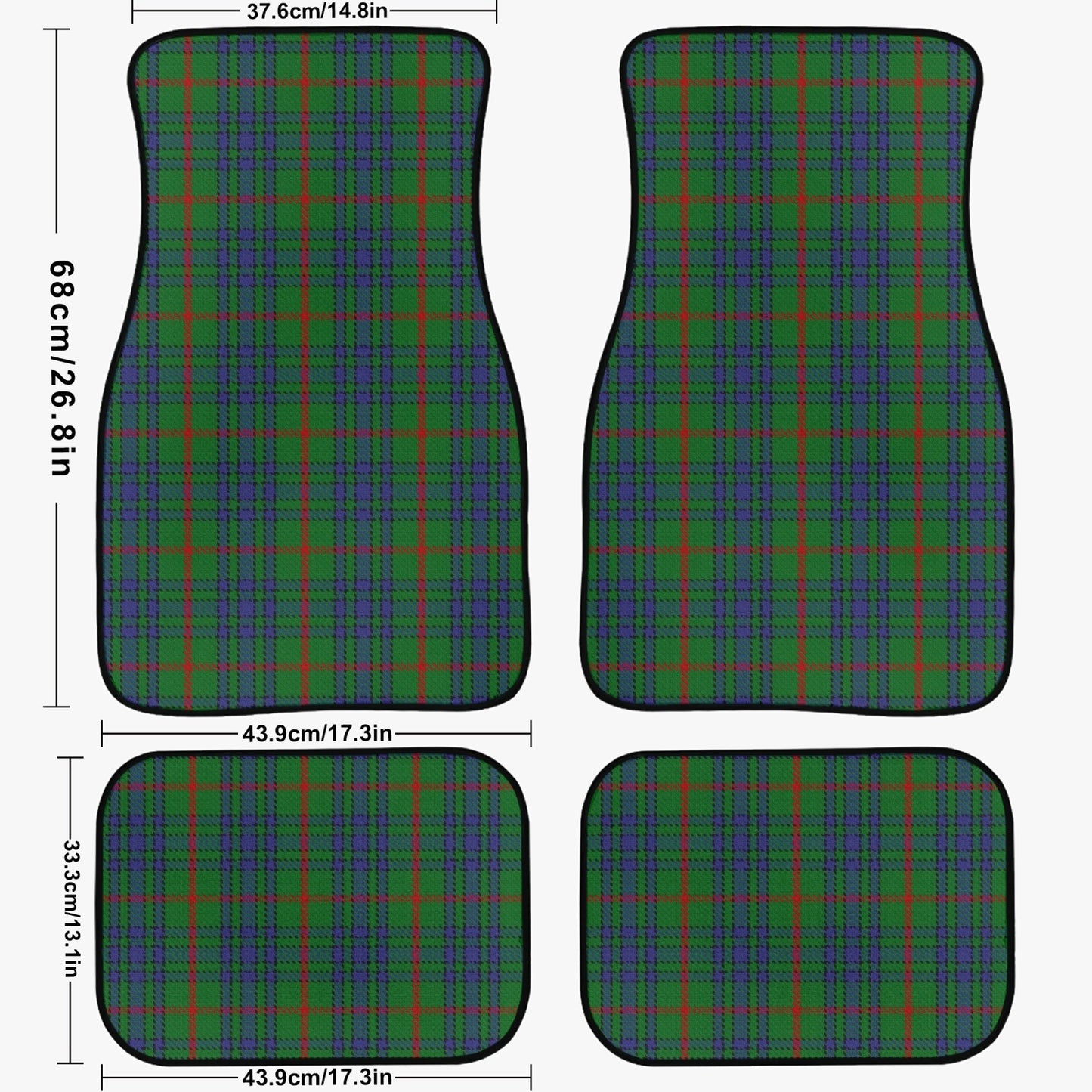 Clan Aiton Tartan Car Floor Mats - 4Pcs