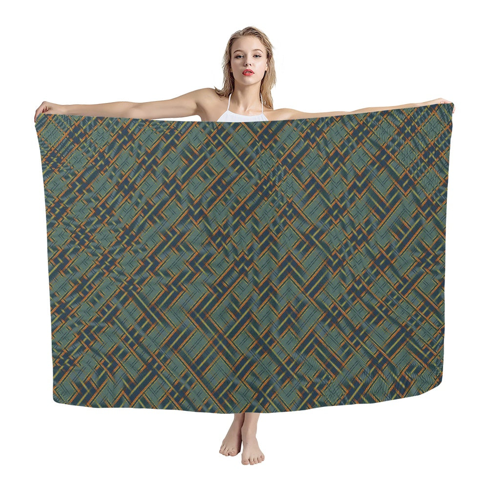 Irish County Antrim Tartan Bias Chiffon Scarf