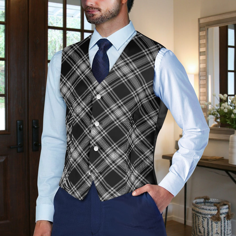 Clan Menzies Tartan Bias Suit vest jacket