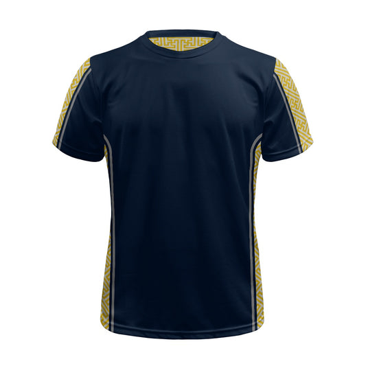 Japanese Wagara - Gold Sayagata Strip - Football Shirt