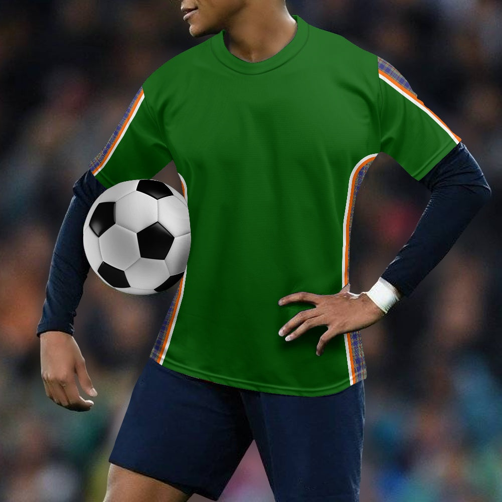 Irish County Kildare Tartan Strip Football Shirt
