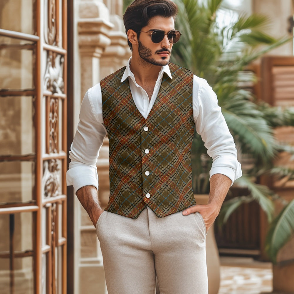 Breizh | Breton | Bretagne Walking Tartan Bias Suit vest jacket
