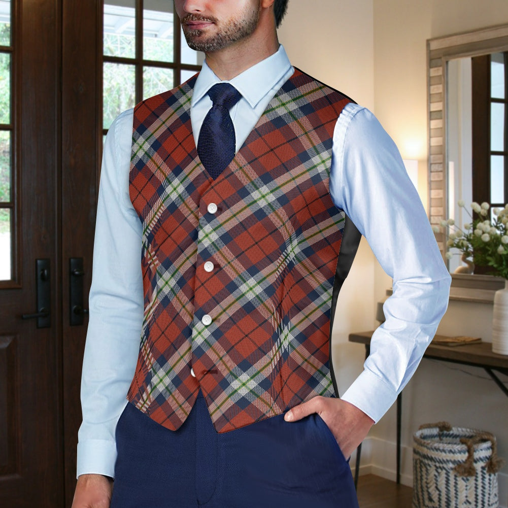 Breizh | Breton | Bretagne Bro-Sant-Malou Tartan Bias Suit vest jacket