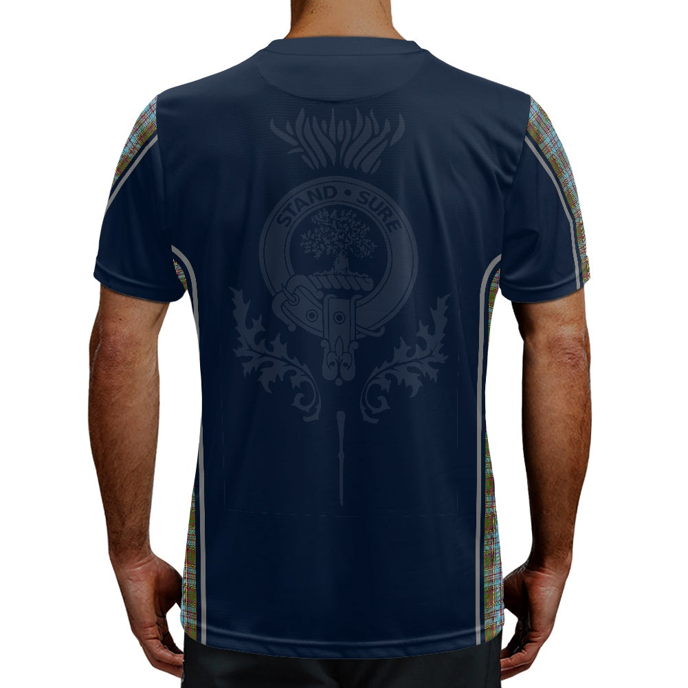 Clan Anderson Crest & Tartan Football Shirt