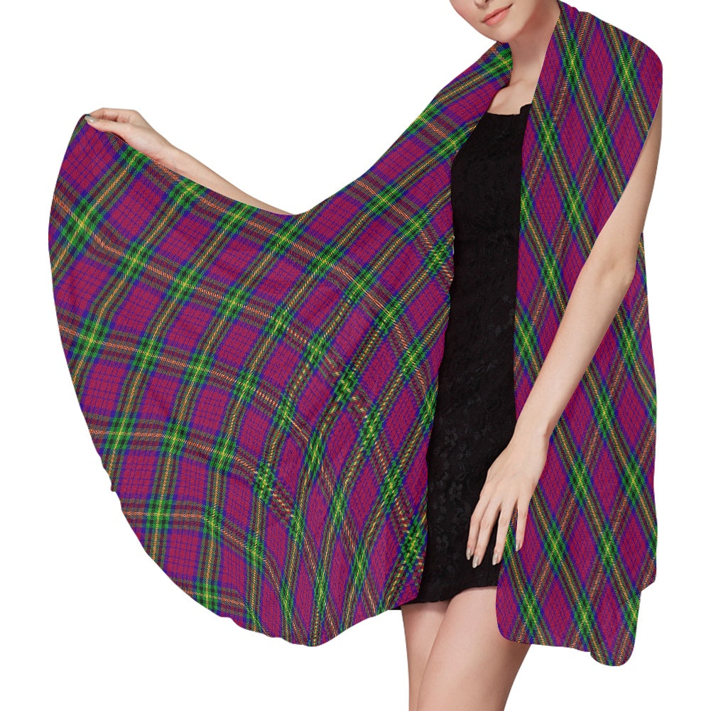 Clan MacGaugh Tartan Bias Chiffon Scarf