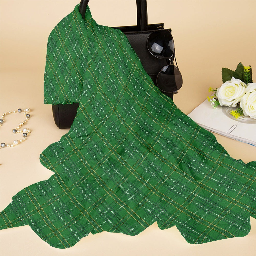 Irish County Wexford Tartan Bias Chiffon Scarf