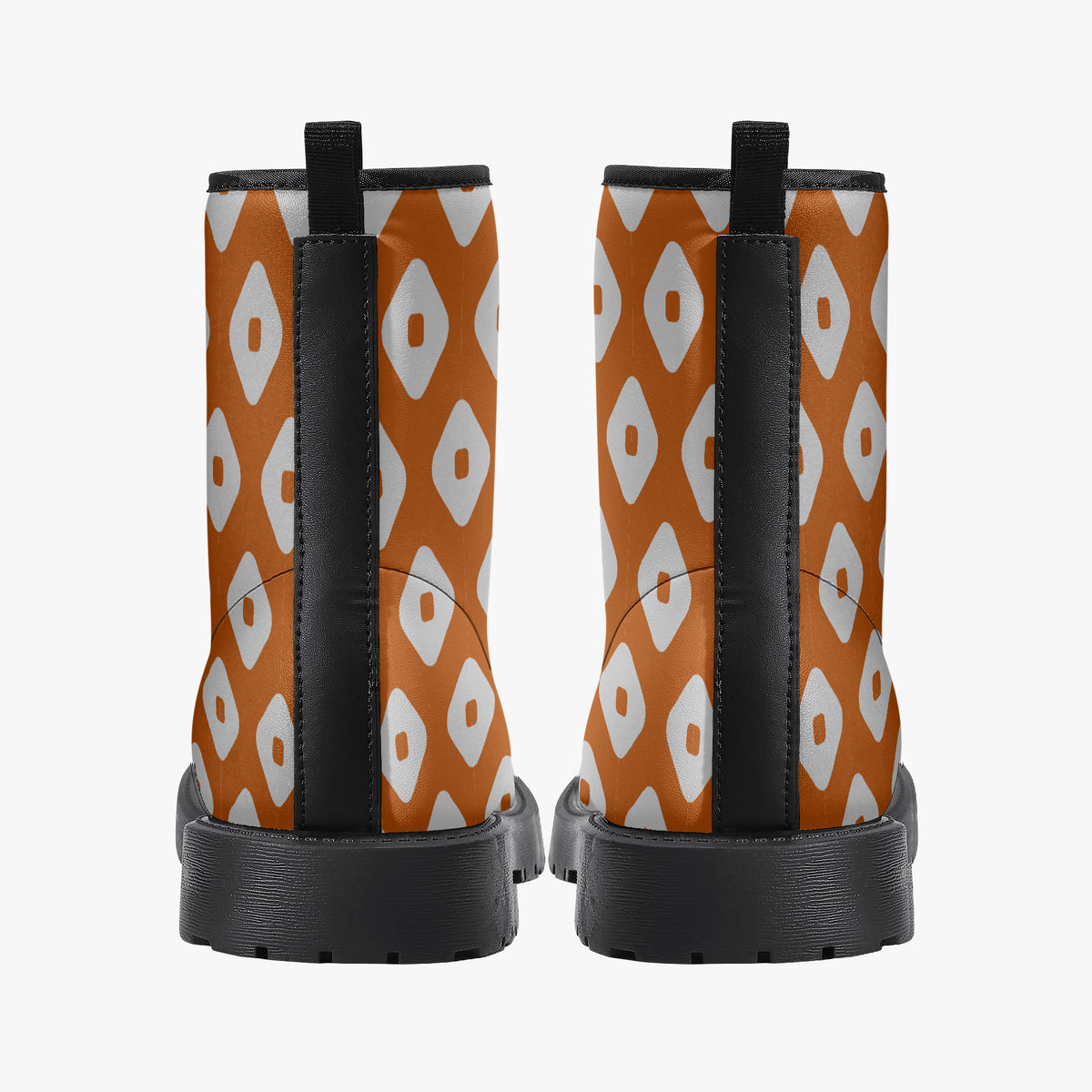 Japanese Wagara - Kanoko Orange - PU Leather Boots
