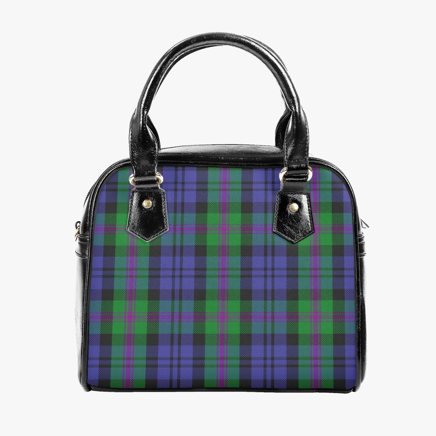 Clan Baird Tartan Casual Leather Saddle Bag