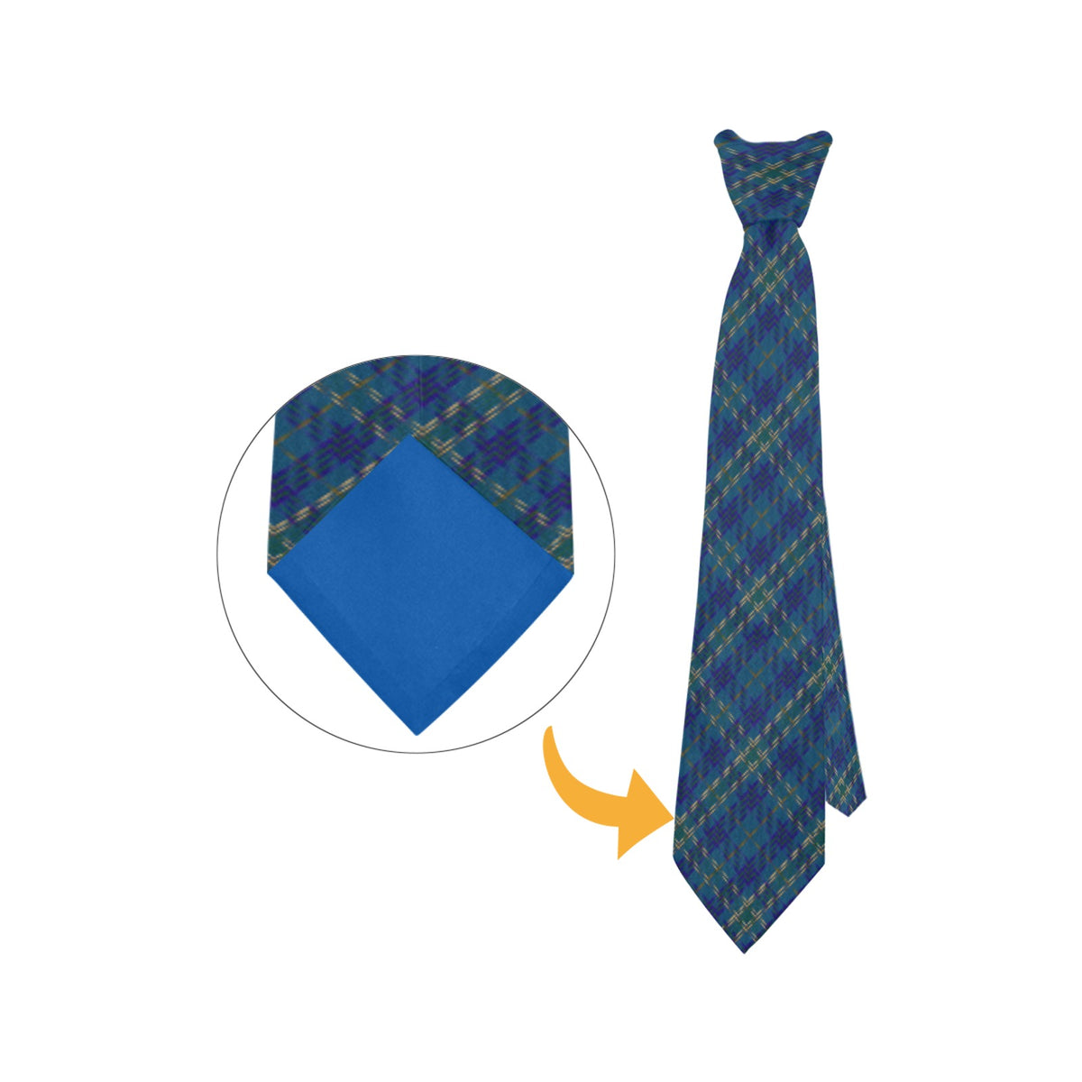 Irish County Fermanagh Tartan Necktie