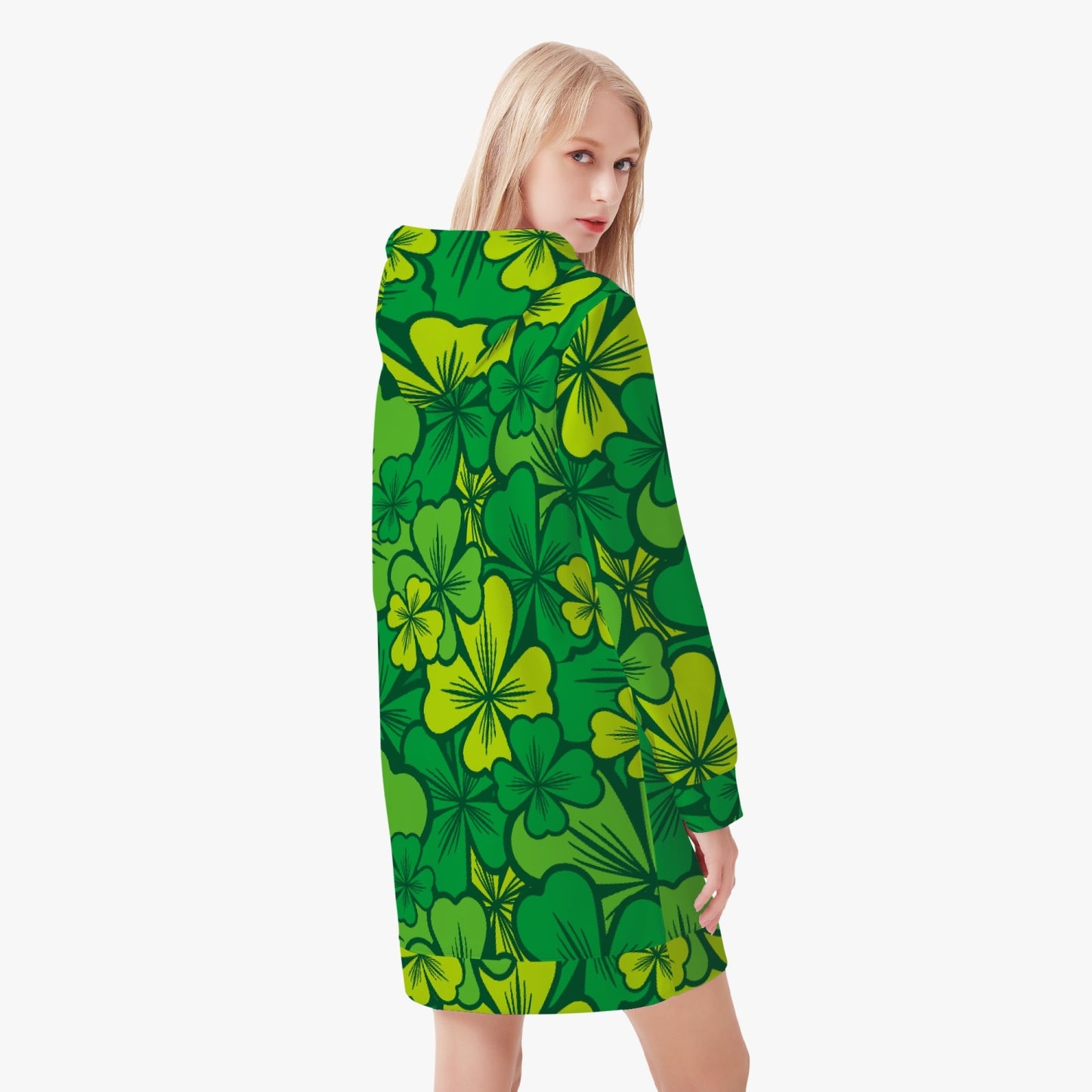 Irish Shamrock Hoodie Dress