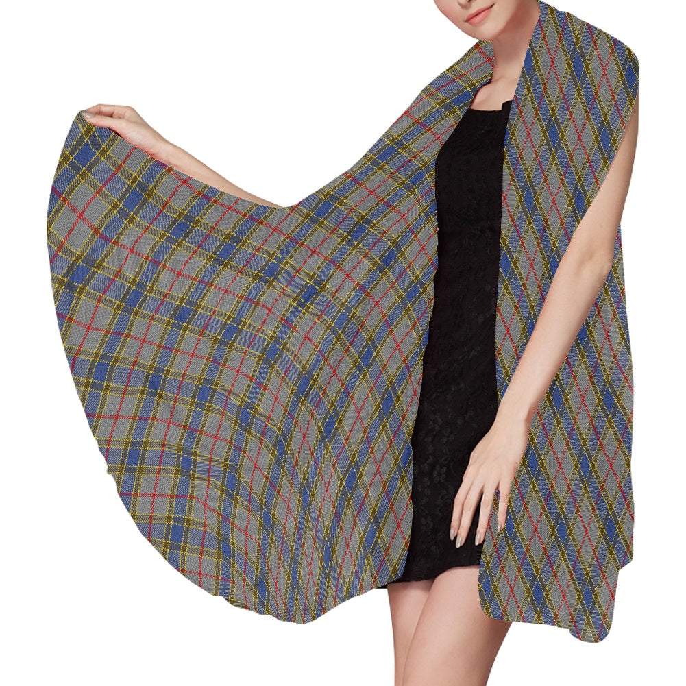 Clan Balfour Tartan Bias Chiffon Scarf