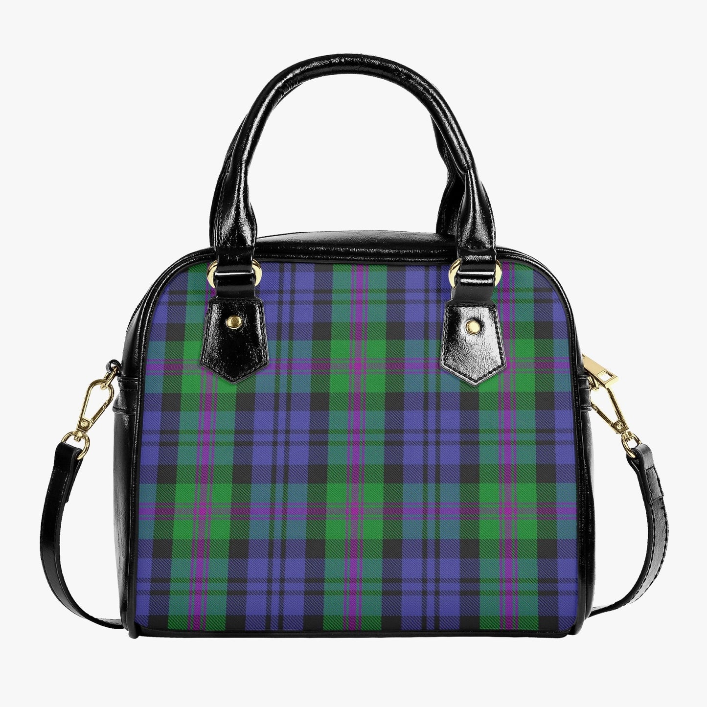 Clan Baird Tartan Casual Leather Saddle Bag