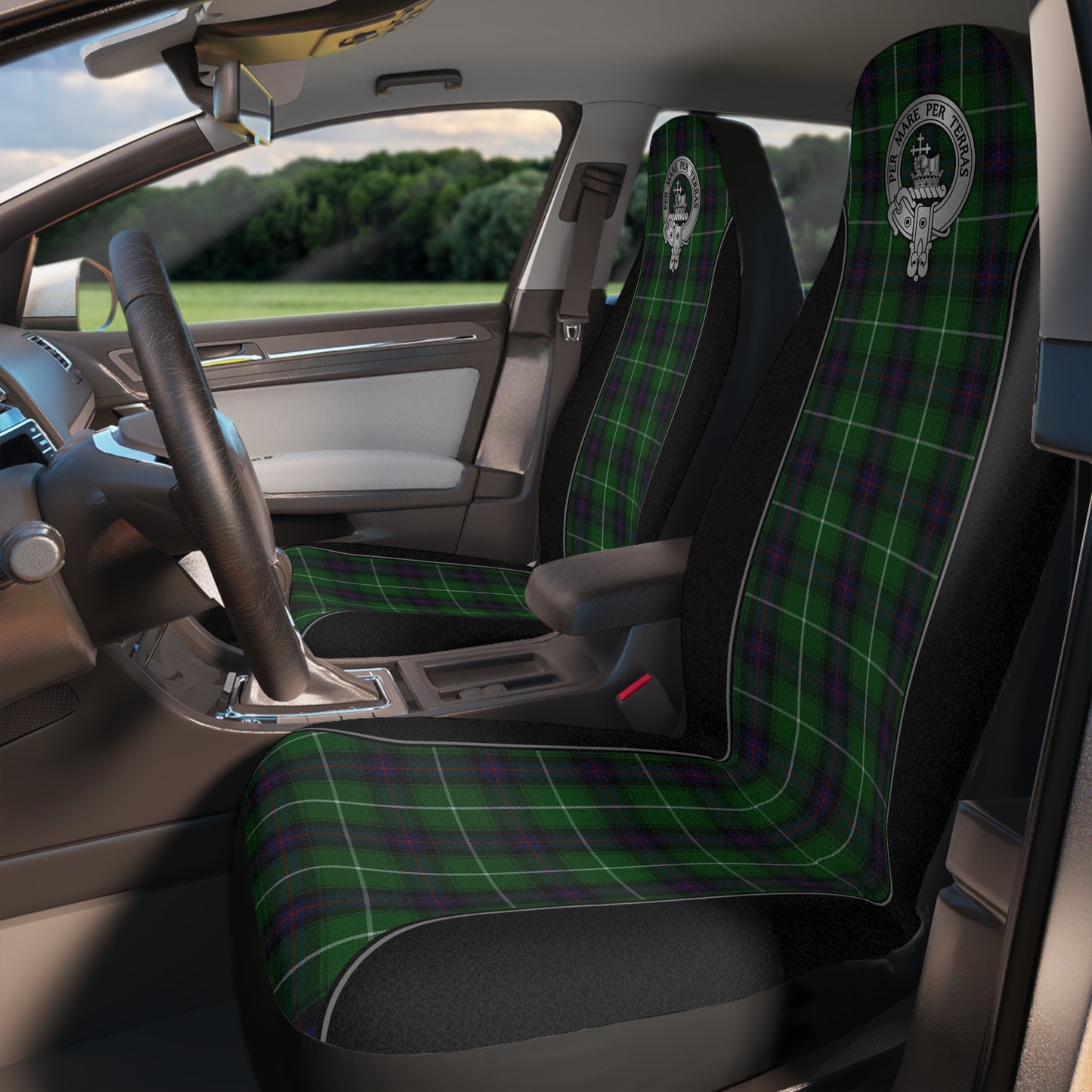 Clan MacDonald Crest & Tartan Car Seat Covers