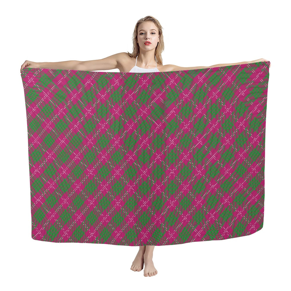 Clan Crawford Tartan Bias Chiffon Scarf