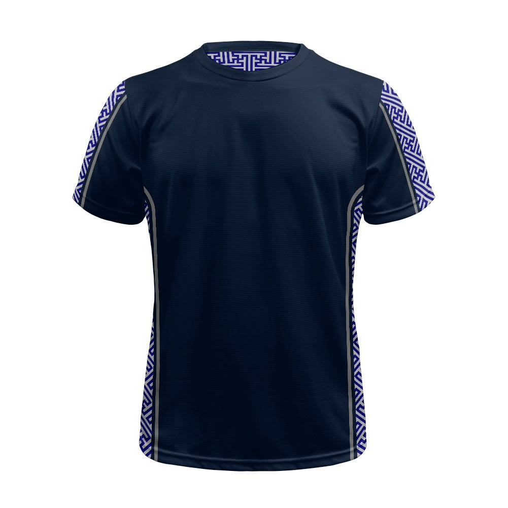 Japanese Wagara - Blue Sayagata Strip - Football Shirt