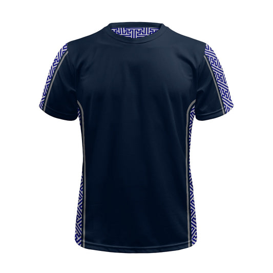 Japanese Wagara - Blue Sayagata Strip - Football Shirt