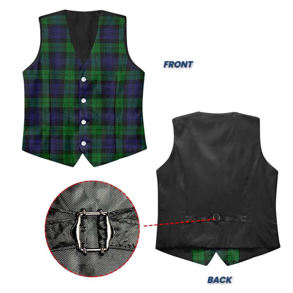 Black Watch Tartan Suit vest jacket