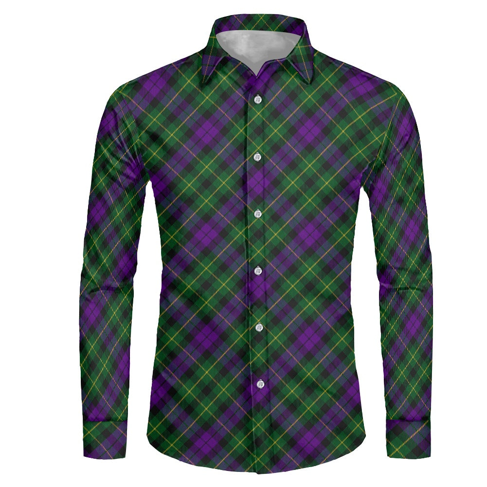 Clan Abercrombie Tartan Bias Men's long-sleeved shirt