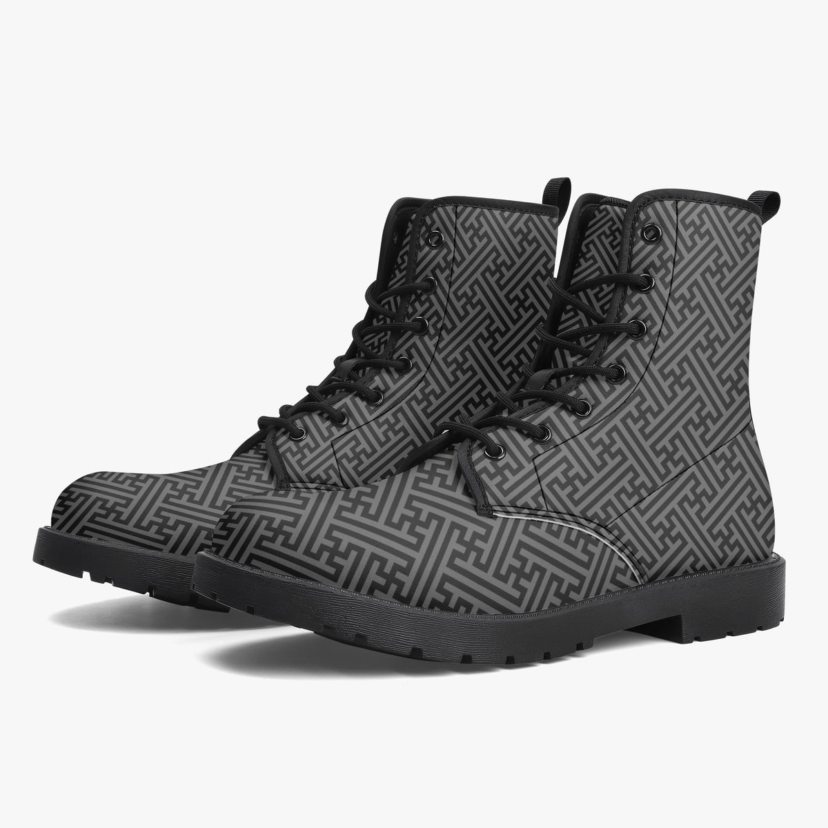 Japanese Wagara - Sayagata Black - PU Leather Boots