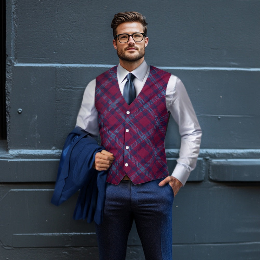 Clan Bennet Tartan Bias Suit vest jacket