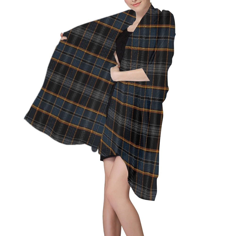 North Sea Oil Tartan Chiffon Scarf