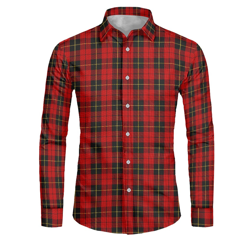 Clan Wallace Tartan Men's long-sleeved shirt