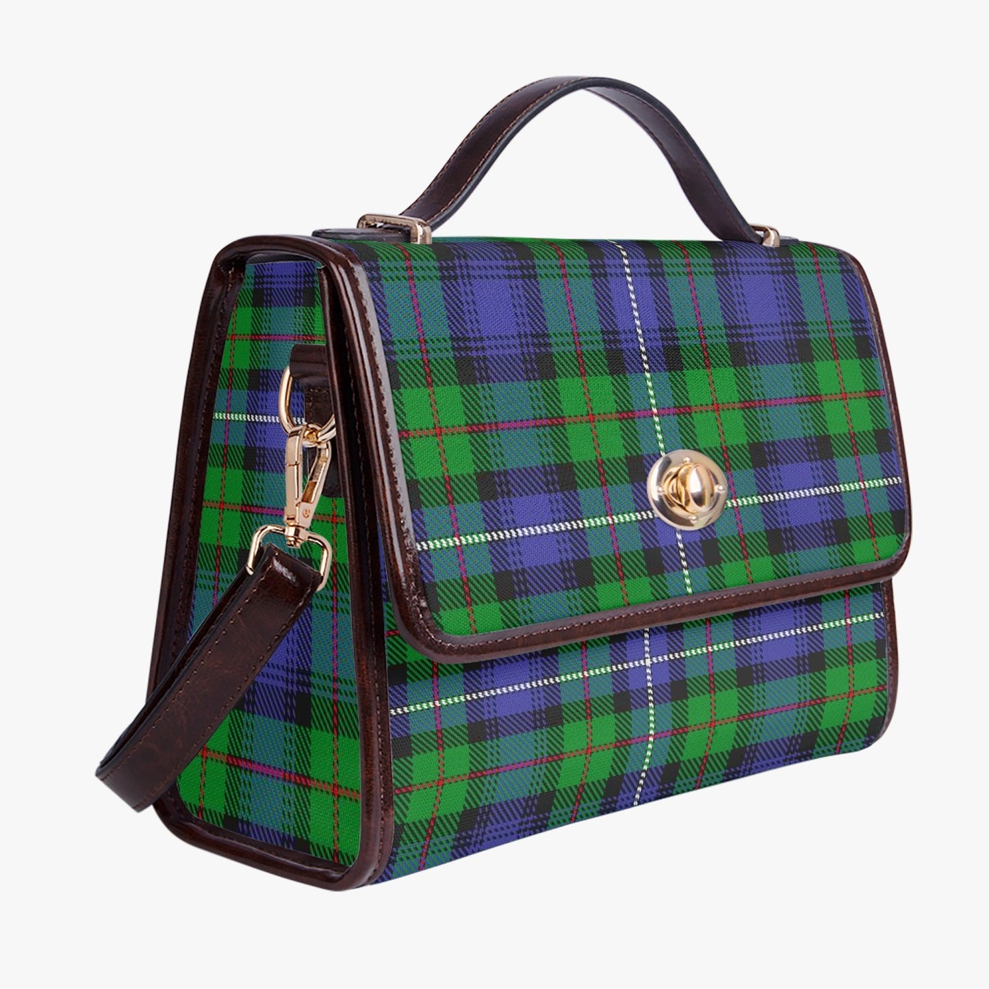 Clan Donnachaidh Leather Flap Satchel Bag