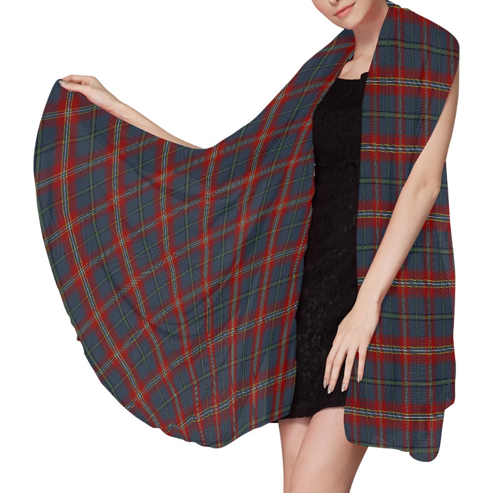 Breizh | Breton | Bretagne Bro-Naoned Tartan Chiffon Scarf