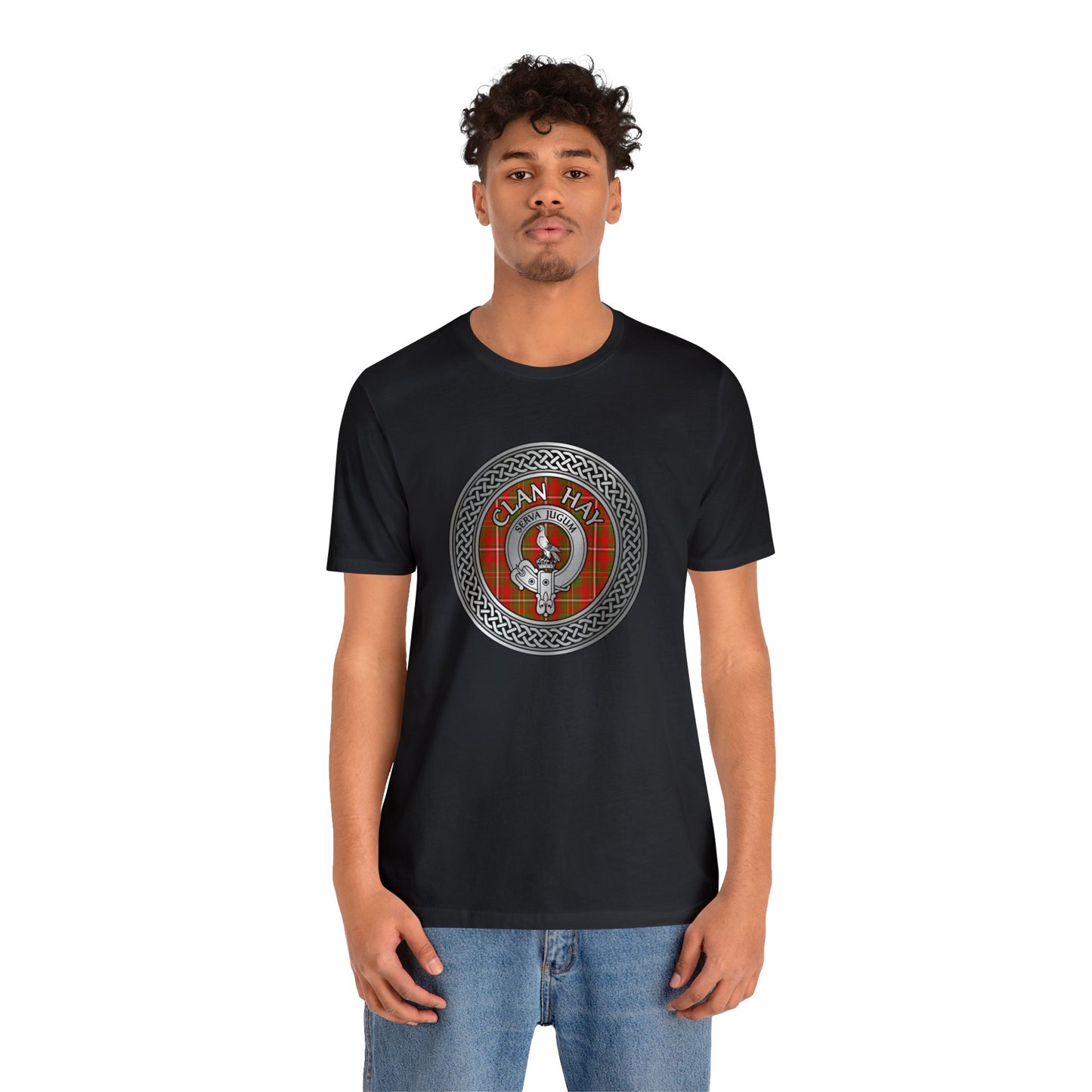 Clan Hay Crest & Tartan Knot T-Shirt