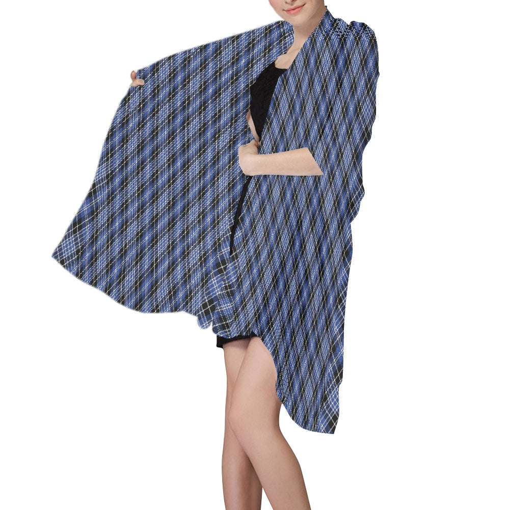Clan Clark Tartan Bias Chiffon Scarf