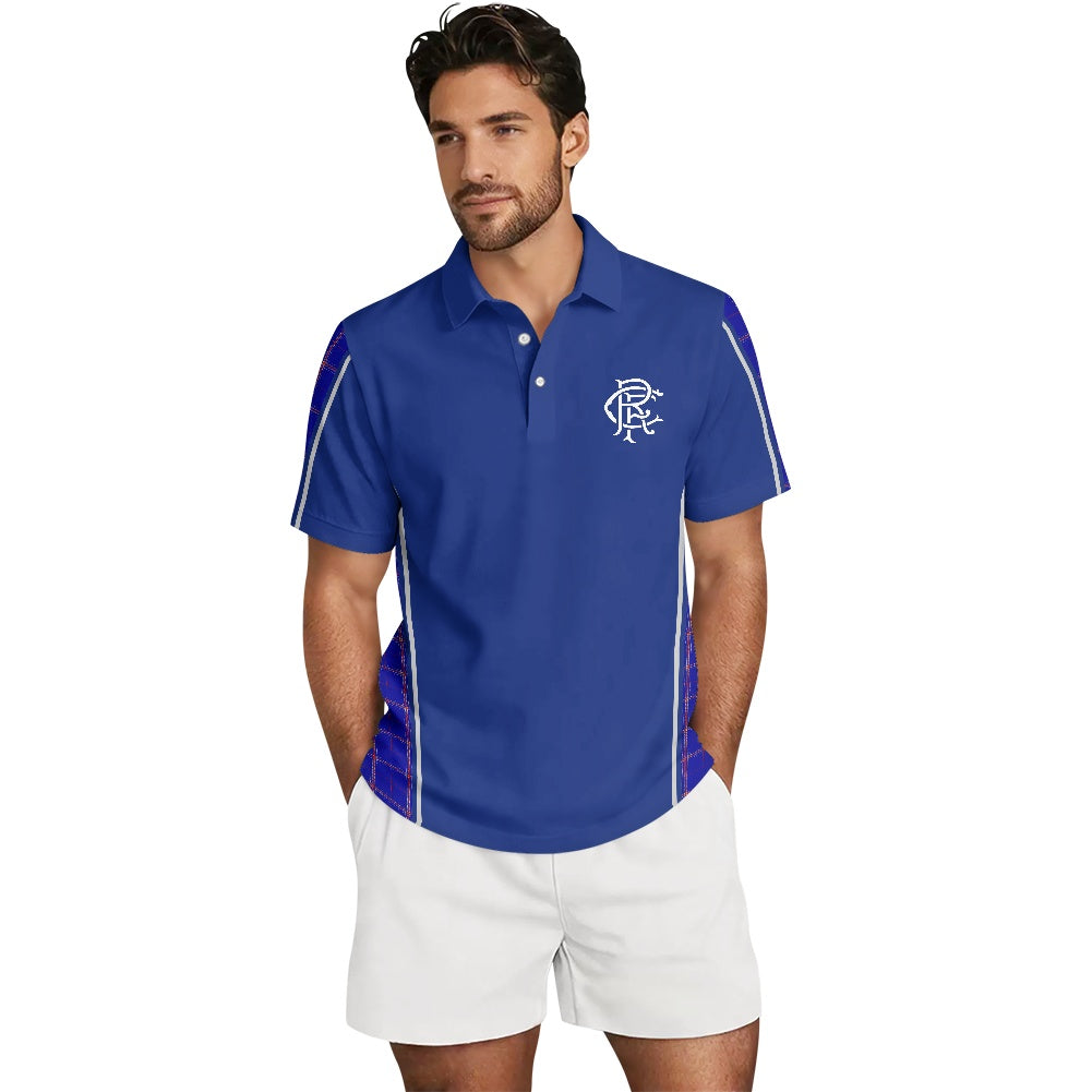 Rangers RFC Crest & Tartan Polo