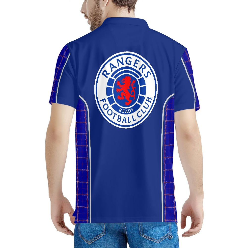 Rangers Lion Crest & Tartan Polo