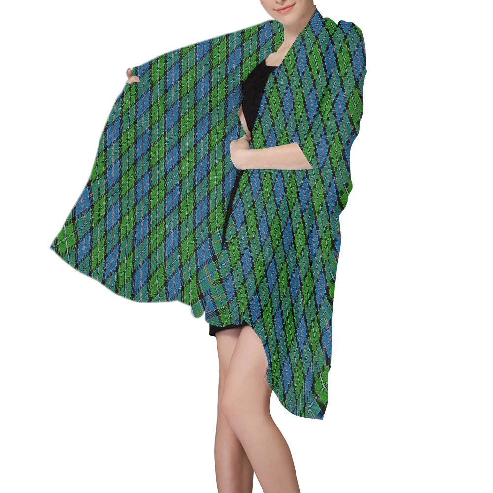 Clan Stirling Tartan Bias Chiffon Scarf