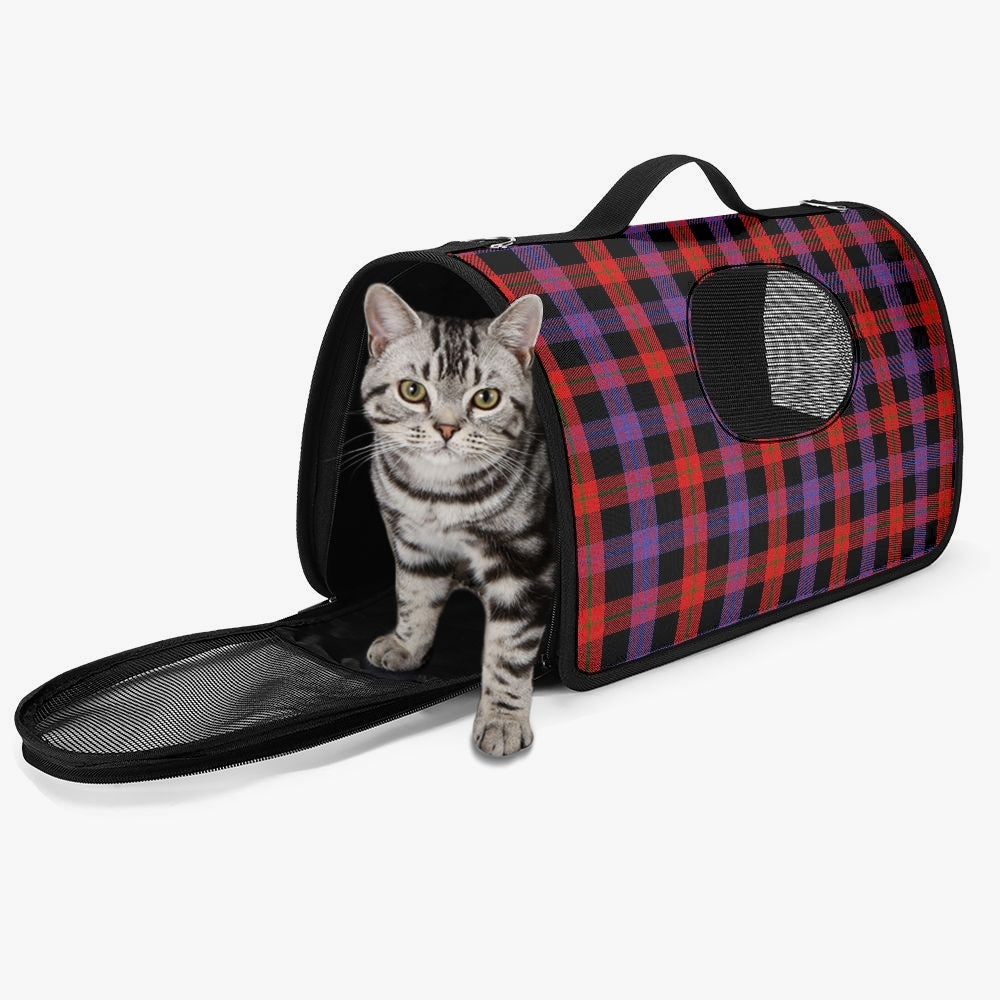 Clan Brown Tartan Pet Carrier Bag