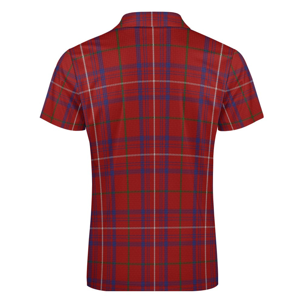 Clan Rose Tartan Short sleeve polo shirt