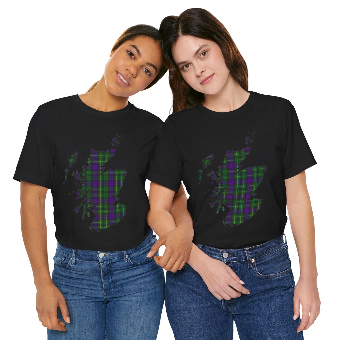 Clan Abercrombie Tartan Map | Unisex T-Shirt