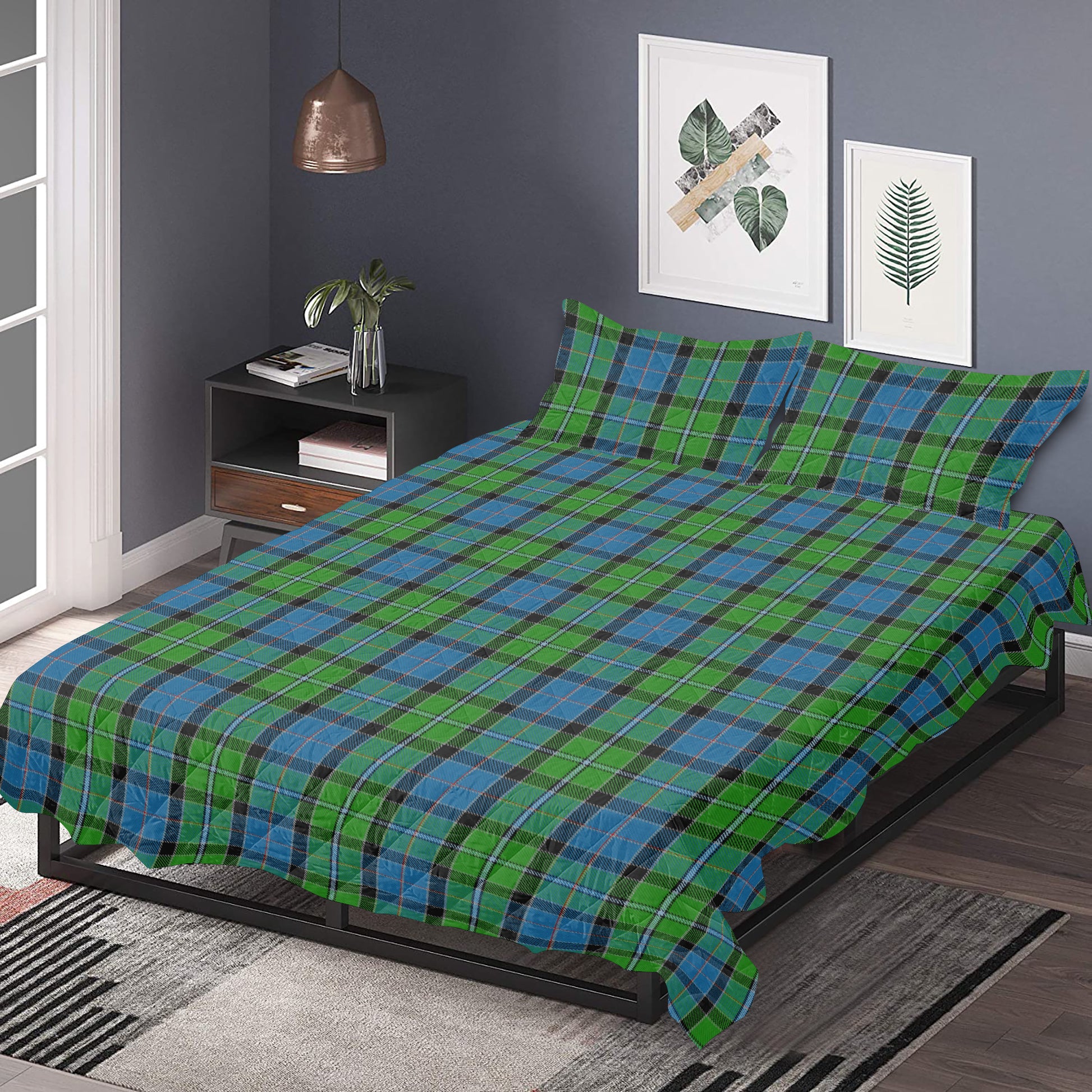 Clan Stirling Tartan Quilt Bed Sets