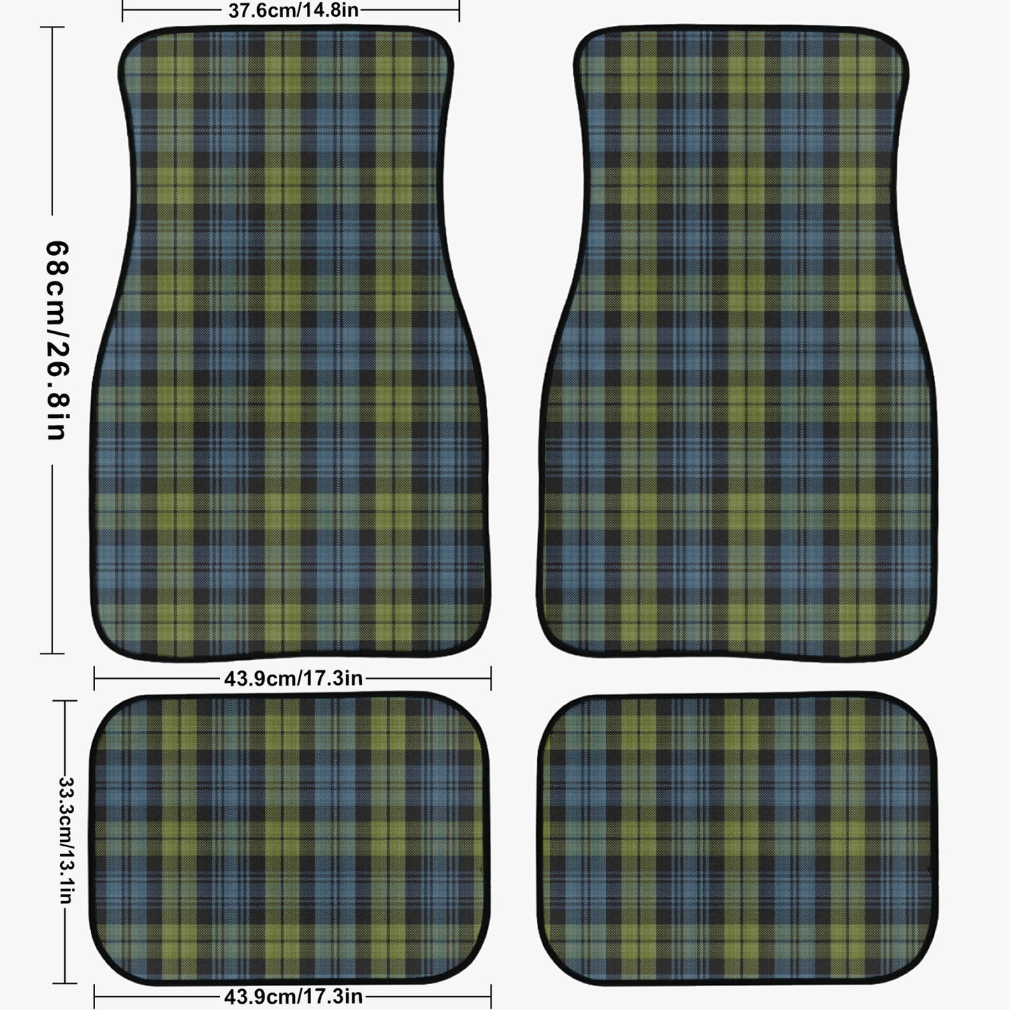 Clan Campbell Car Floor Mats - 4Pcs