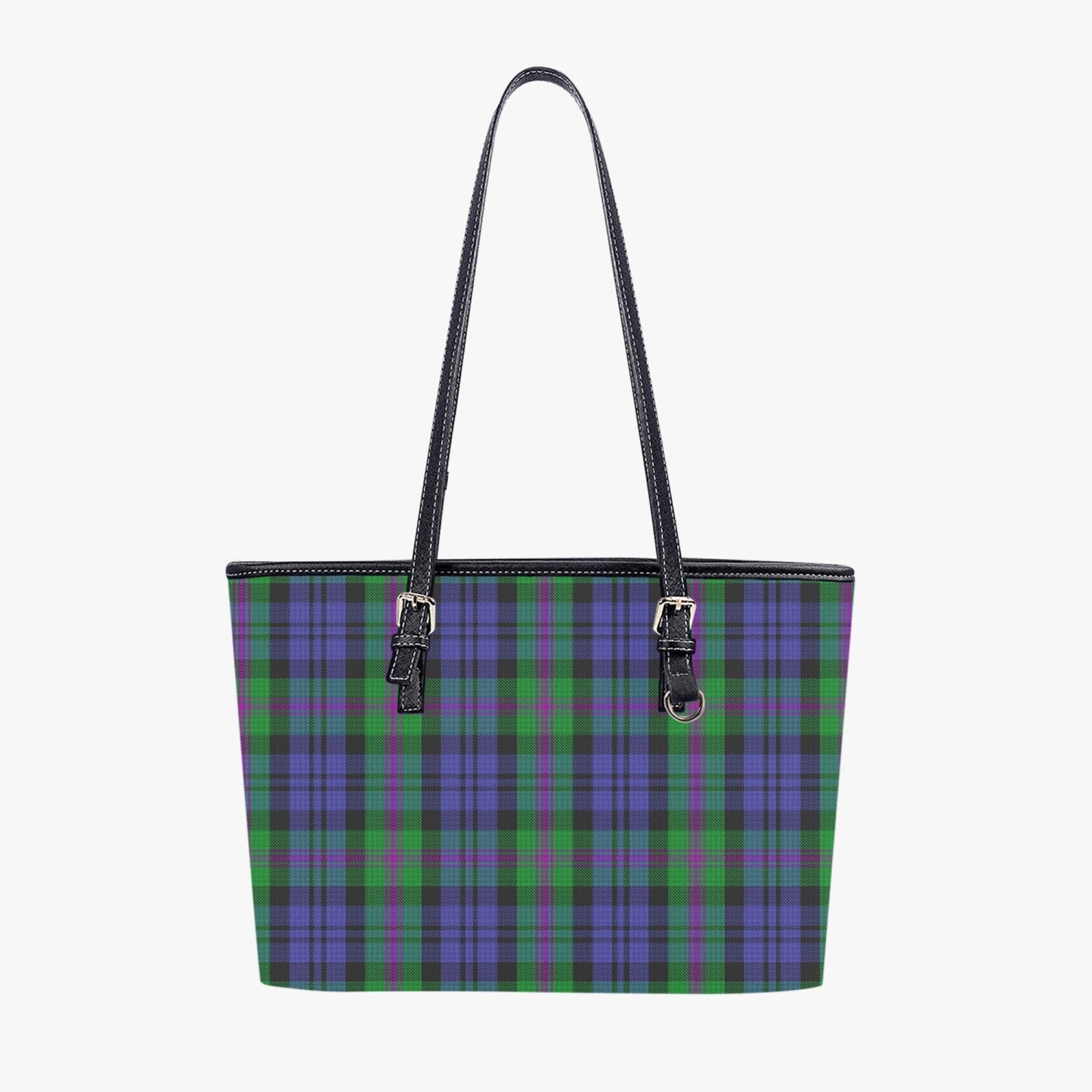 Clan Baird Tartan Large Leather Tote Bag